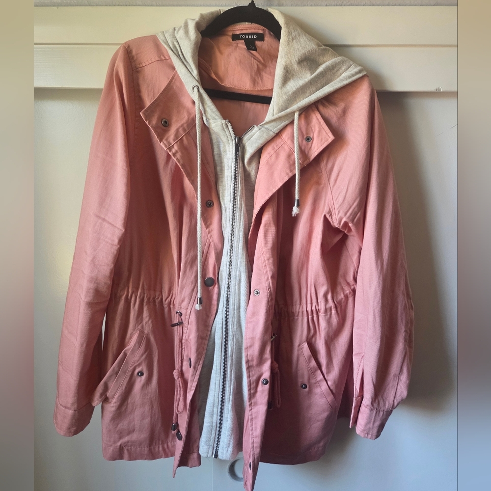 TORRID Women's Pink Hooded Jacket